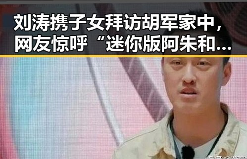 刘涛携子女拜访胡军家中，网友惊呼“迷你版阿朱和乔峰”