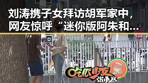 刘涛携子女拜访胡军家中，网友惊呼“迷你版阿朱和乔峰”